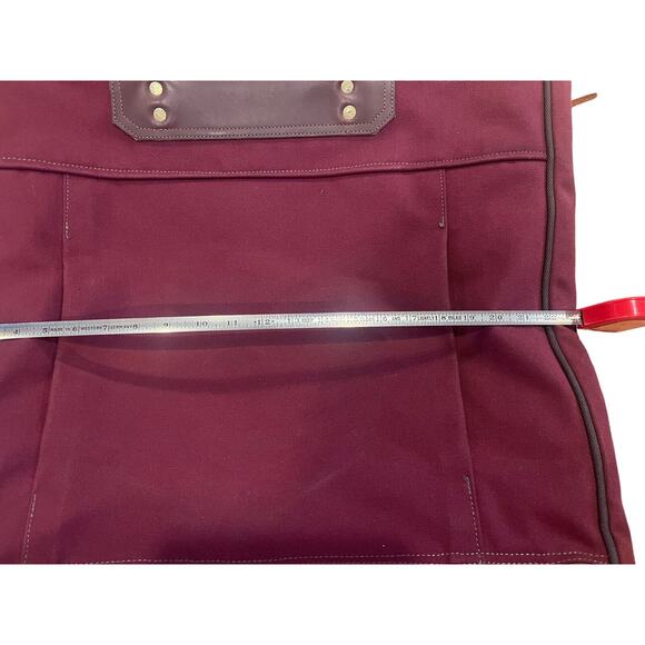 Duluth Pack Sportsman's Garment Bag In Waxed Canvas Burgundy EUC - Picture 9 of 12